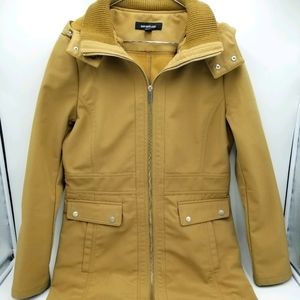 Siena Studio Jacket Women Large Tan EUC Hood